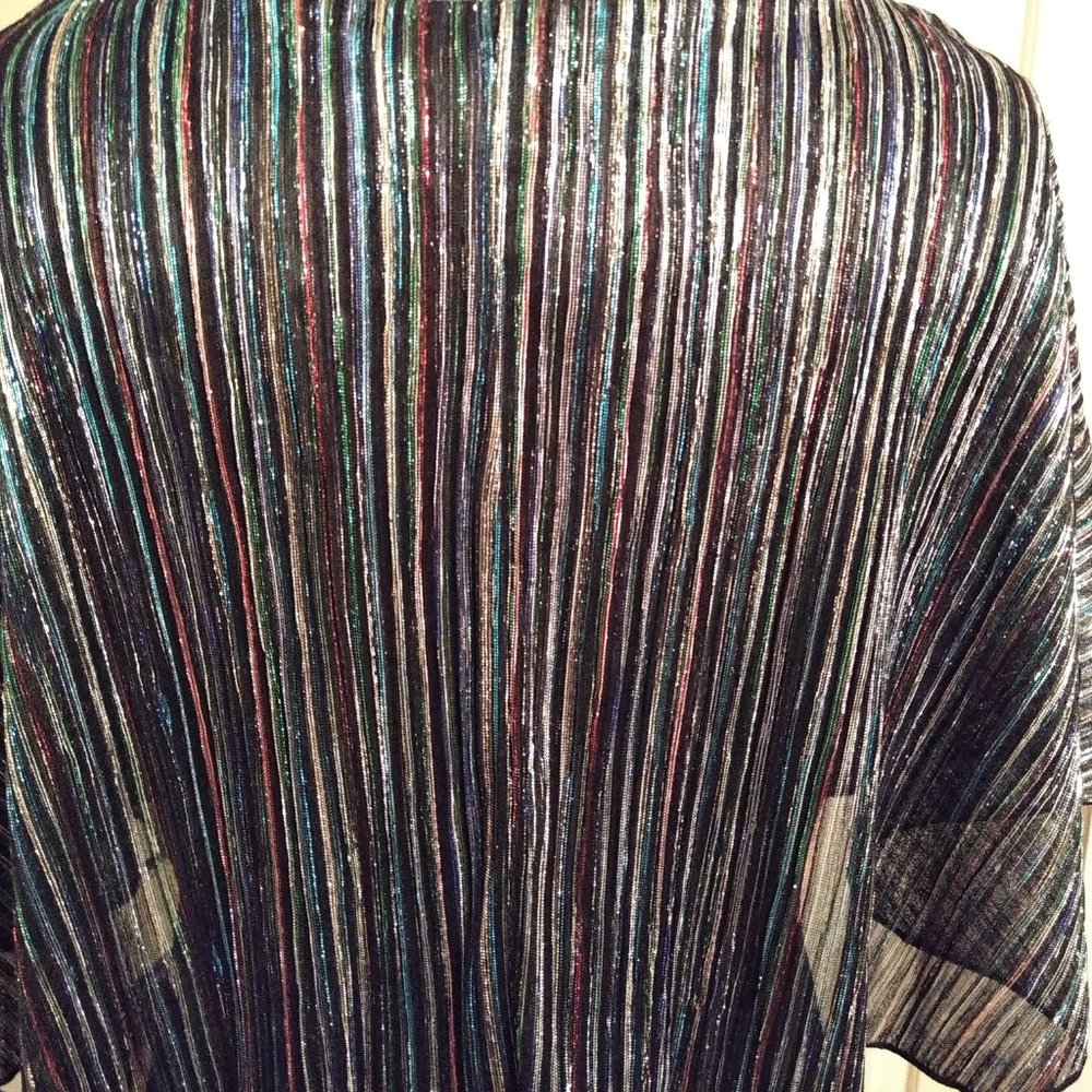 NWT Black Party Dress with Festive Shimmery Capelet - Picture 5 of 7